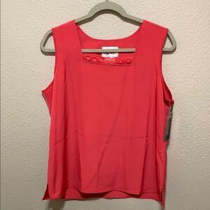 Maggie Sweet Women's Sleeveless Top - Coral Size PM